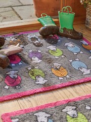 Hug Rug Grey Marra Herdy Washable Doormat Mat - Image 4 of 5