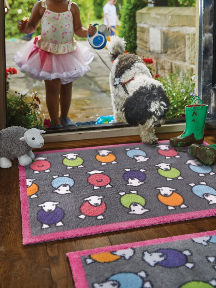 Hug Rug Grey Marra Herdy Washable Doormat Mat - Image 5 of 5