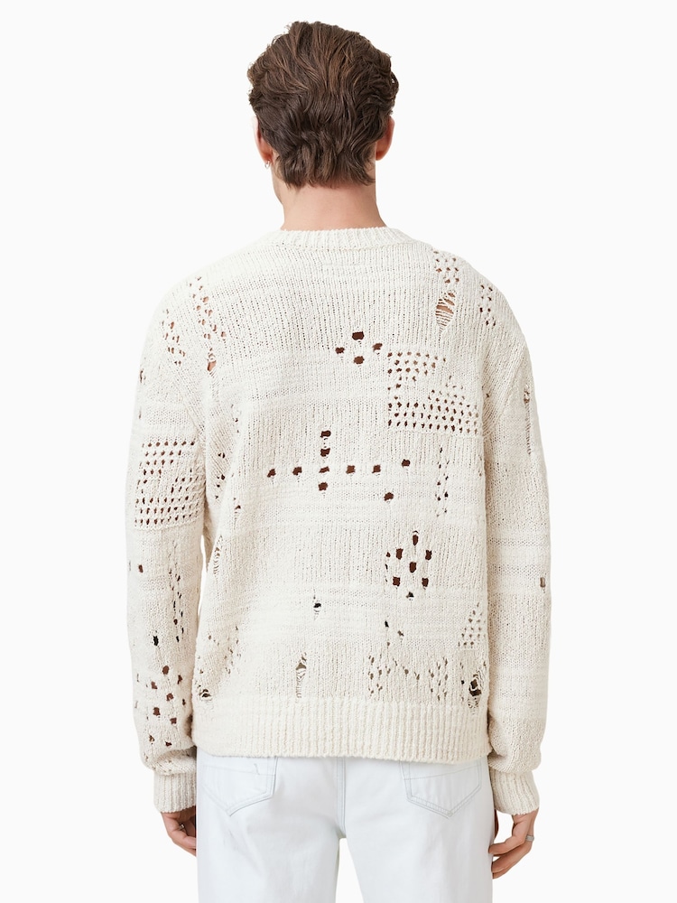 AllSaints White Harvey Crew Jumper - Image 2 of 7