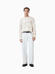 AllSaints White Harvey Crew Jumper - Image 4 of 7