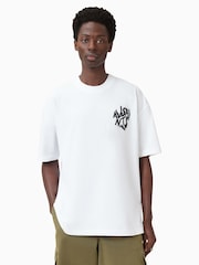 Weiß - AllSaints Orlando Crew 100% Organic Cotton T-Shirt - Bild 1 von 7