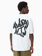 Weiß - AllSaints Orlando Crew 100% Organic Cotton T-Shirt - Bild 2 von 7