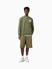 AllSaints Green Orlando Crew 100% Organic Cotton Sweatshirt - Image 2 of 8