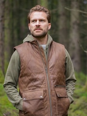 Lakeland Leather Brown Grike Gilet - Image 2 of 6