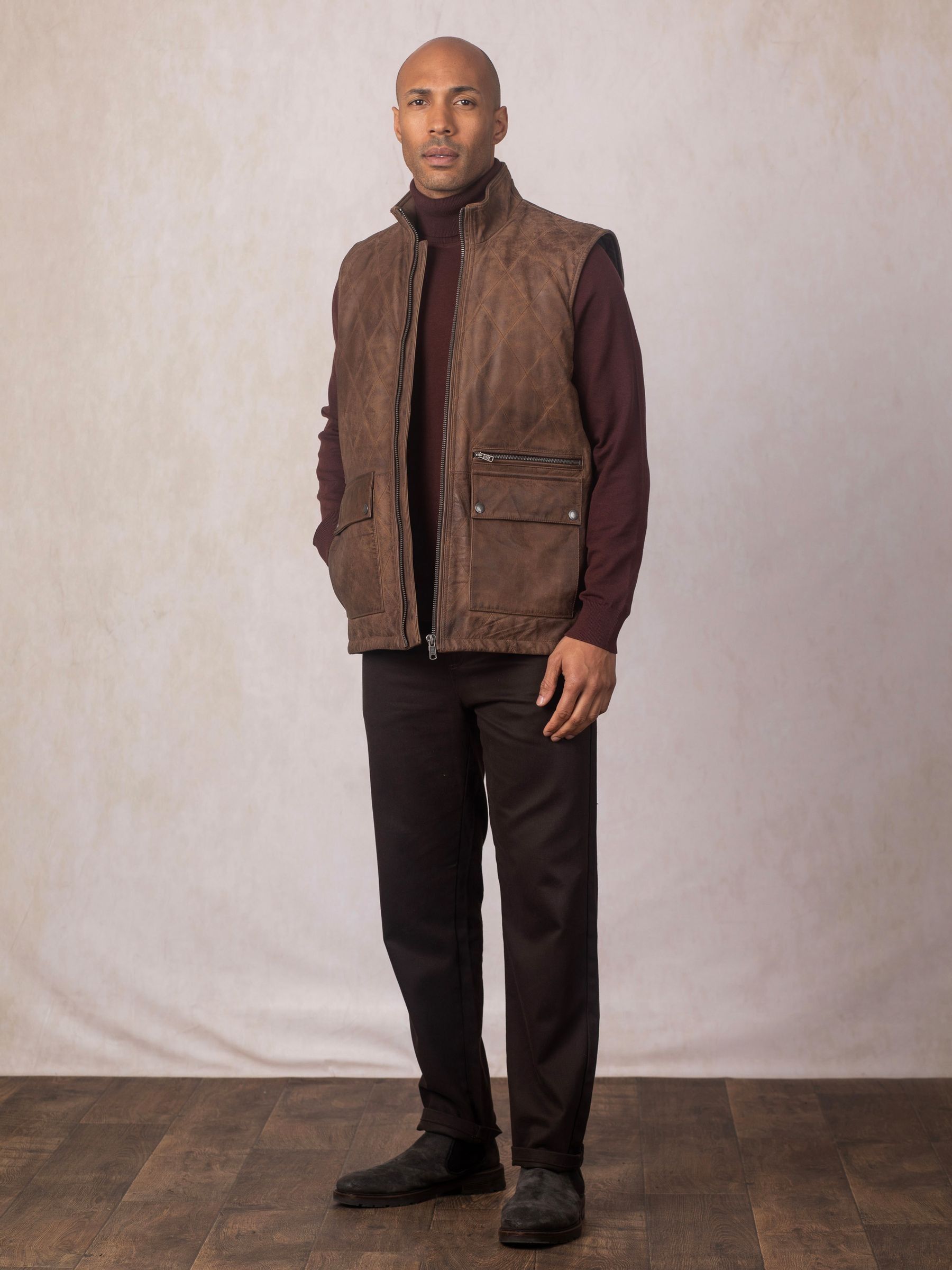 Buy Lakeland Leather Brown Grike Gilet from Next South Africa