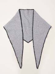 FatFace Grey Triangle Whipstitch Scarf - Image 1 of 3