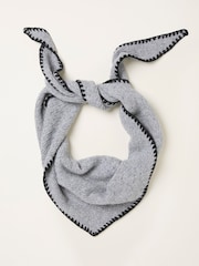 FatFace Grey Triangle Whipstitch Scarf - Image 2 of 3