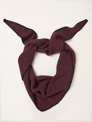 FatFace Burgundy Red Triangle Whipstitch Scarf - Image 2 of 3