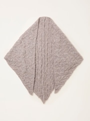 FatFace Oatmeal Cable Shawl - Image 2 of 3