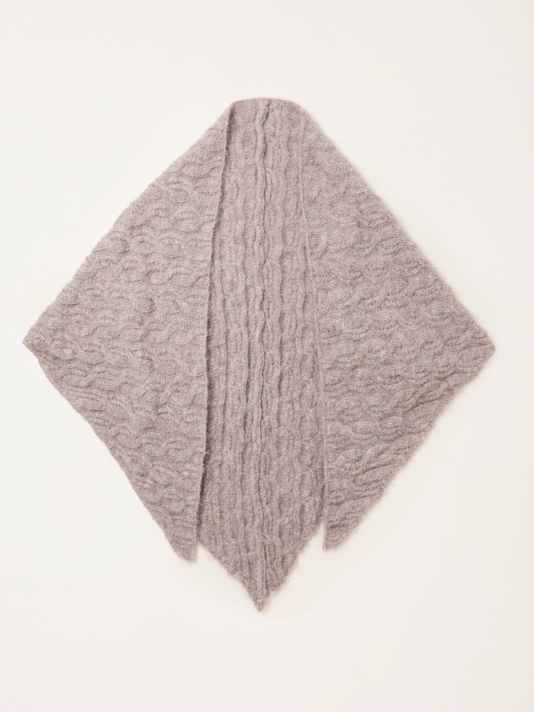 FatFace Oatmeal Cable Shawl - Image 2 of 3