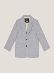 Monsoon Blue Pinstripe Cotton Blazer - Image 1 of 3