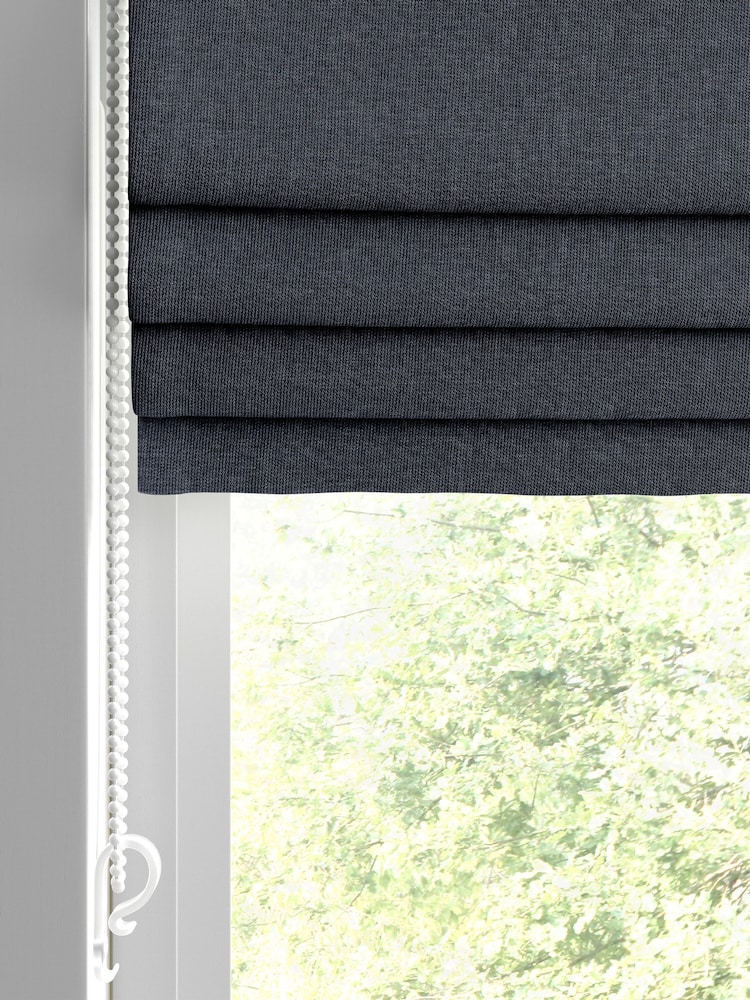 Ink Blue Bellum Made to Measure Roman Blind - Image 2 of 6