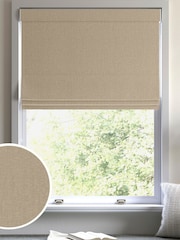 Natural Sesame Bellum Made to Measure Roman Blind - Image 1 of 6