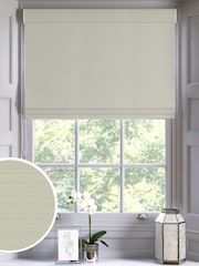 Oyster Natural Ire Made to Measure Roman Blind - Image 1 of 6