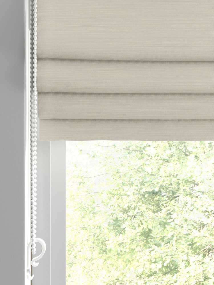 Oyster Natural Ire Made to Measure Roman Blind - Image 2 of 6