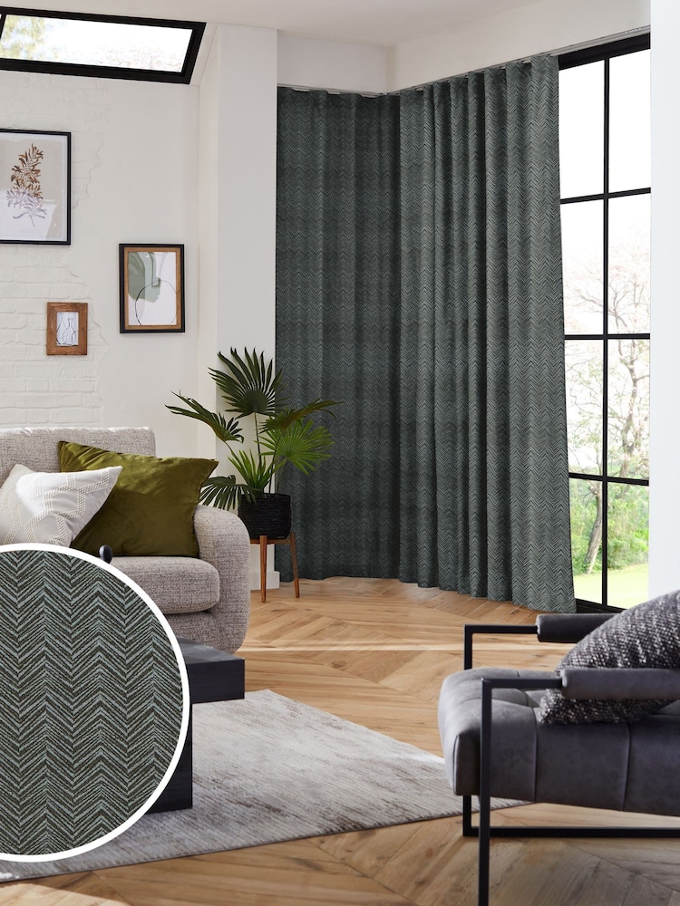 Eucalyptus Green Marte Made to Measure Curtains - Image 1 of 9