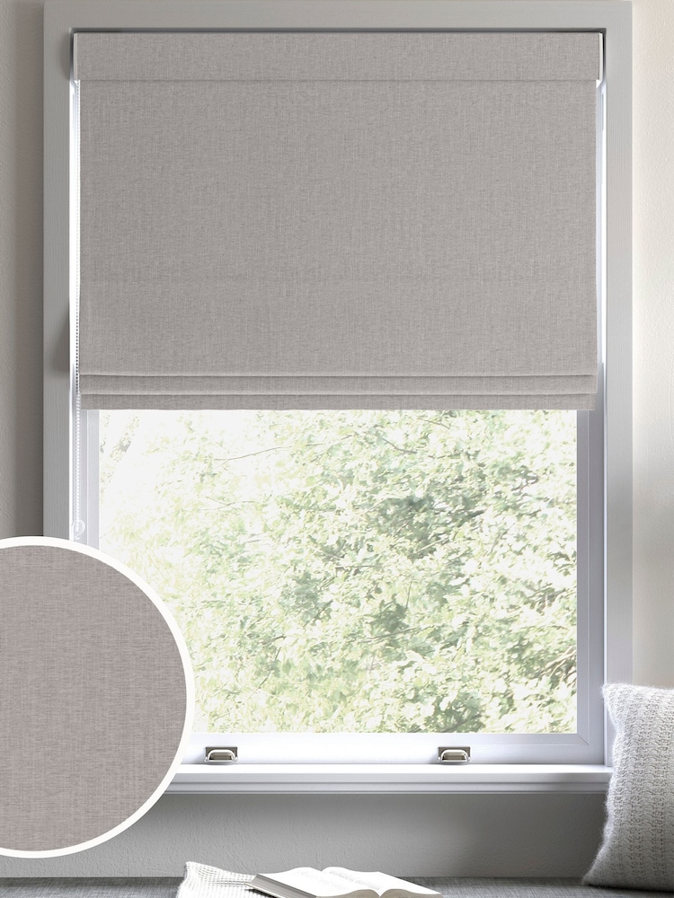 Dove Grey Bellum Made to Measure Roman Blind - Image 1 of 6