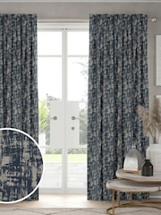 Indigo Blue Tero Made to Measure Curtains - Image 1 of 8