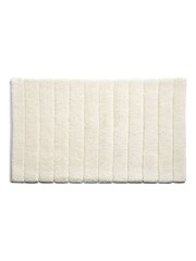 Hug Rug Navy Luxury Cotton Small Stripe Bathmat Runner - Image 2 of 4