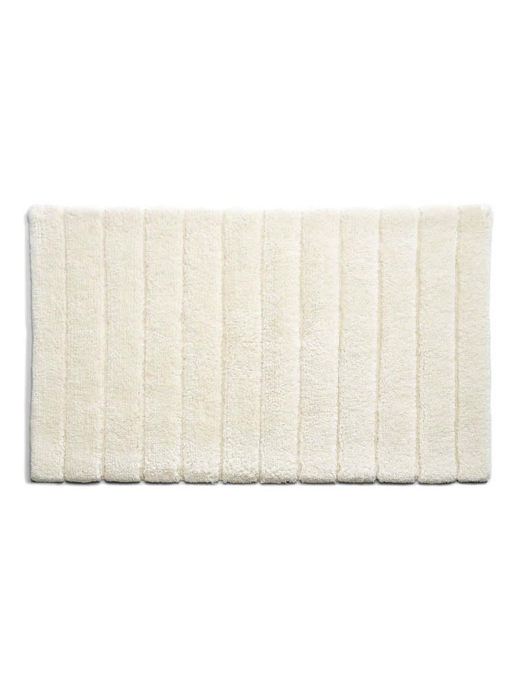 Hug Rug Navy Luxury Cotton Small Stripe Bathmat Runner - Image 2 of 4