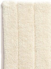 Hug Rug Navy Luxury Cotton Small Stripe Bathmat Runner - Image 4 of 4