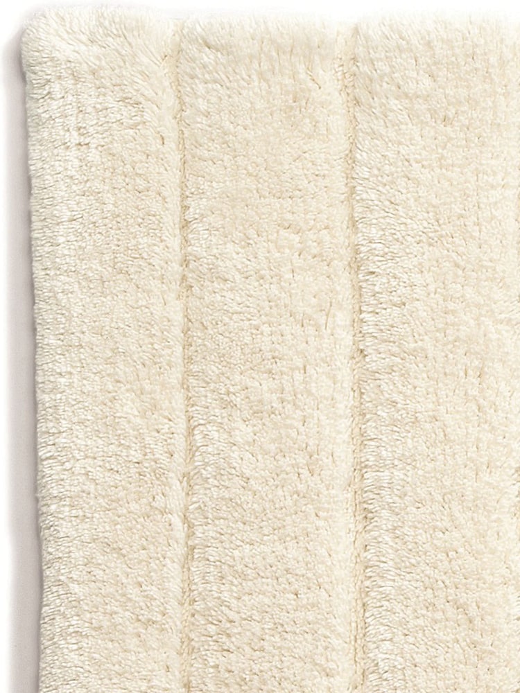 Hug Rug Navy Luxury Cotton Small Stripe Bathmat Runner - Image 4 of 4