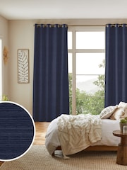Navy Blue Ire Made to Measure Curtains - Image 1 of 9