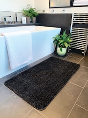Hug Rug Black Washable Shaggy Bath Mat - Image 1 of 9