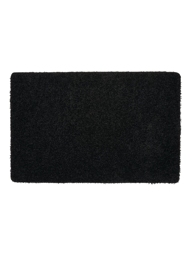 Hug Rug Black Washable Shaggy Bath Mat - Image 2 of 9