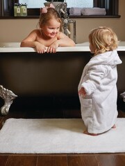 Hug Rug White Luxury Cotton Plain Bathmat Runner - Image 1 of 3