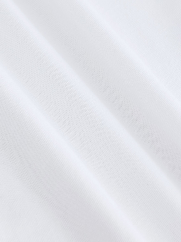 White Relaxed Long Sleeve Crew Neck T-Shirt - Image 7 of 7