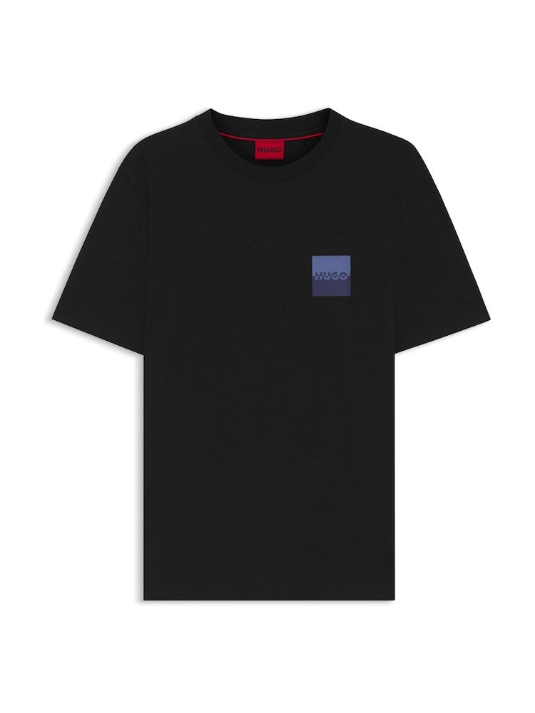 HUGO Black Split Logo T-Shirt - Image 5 of 5 HUGO Black Split Logo T-Shirt - Image 5 of 5