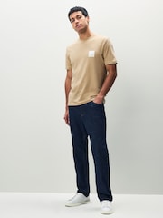 HUGO Natural Split Logo T-Shirt - Image 3 of 5