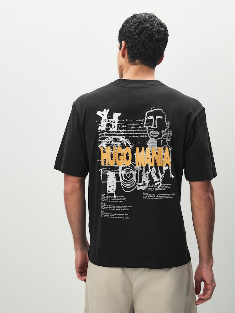 HUGO Black Hugo Mania T-Shirt - Image 2 of 7