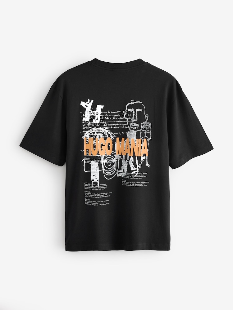 HUGO Black Hugo Mania T-Shirt - Image 7 of 7