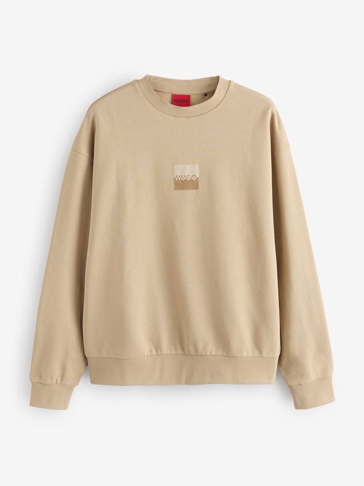 HUGO Natural Split Logo Sweatshirt - Image 1 of 2