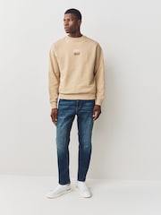 HUGO Natural Split Logo Sweatshirt - Image 3 of 7