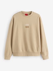 HUGO Natural Split Logo Sweatshirt - Image 6 of 7