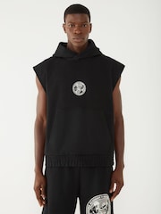 HUGO Black Sleeveless Boxing Hoodie - Image 1 of 4