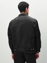 HUGO Black Stacked Logo Jacket - Image 2 of 6