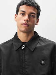HUGO Black Stacked Logo Jacket - Image 4 of 6