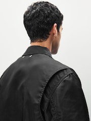 HUGO Black Stacked Logo Jacket - Image 5 of 6