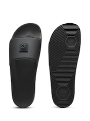 HUGO Black Metal Stack Logo Sliders - Image 1 of 2