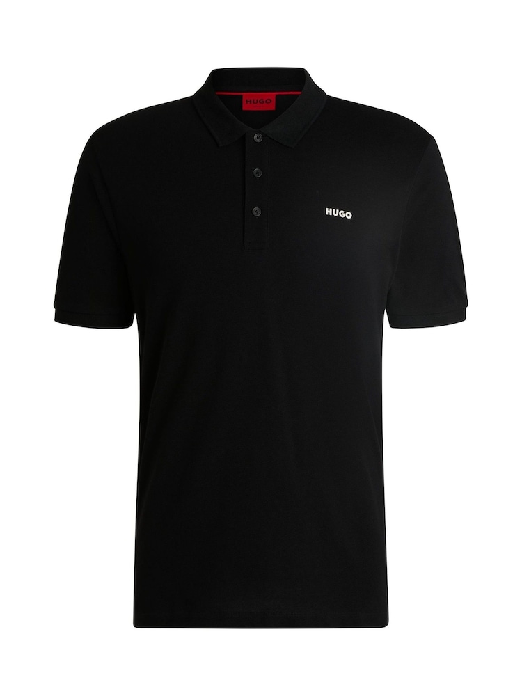 HUGO Black Logo Polo Shirt - Image 1 of 1