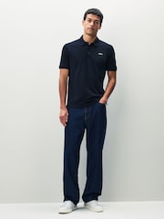 HUGO Black Logo Polo Shirt - Image 3 of 5
