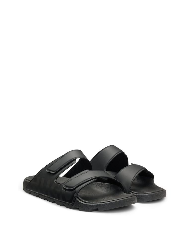HUGO Black Logo Sandals - Image 1 of 2