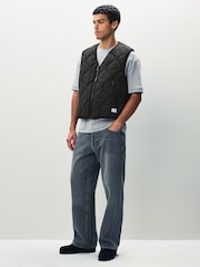 HUGO Black Quilted Gilet - Image 3 of 6