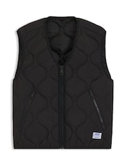 HUGO Black Quilted Gilet - Image 6 of 6