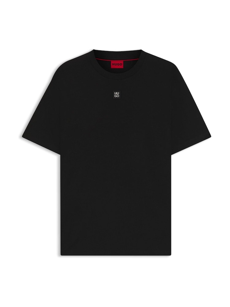 HUGO Black Metal Stack Logo T-Shirt - Image 1 of 1 HUGO Black Metal Stack Logo T-Shirt - Image 1 of 1