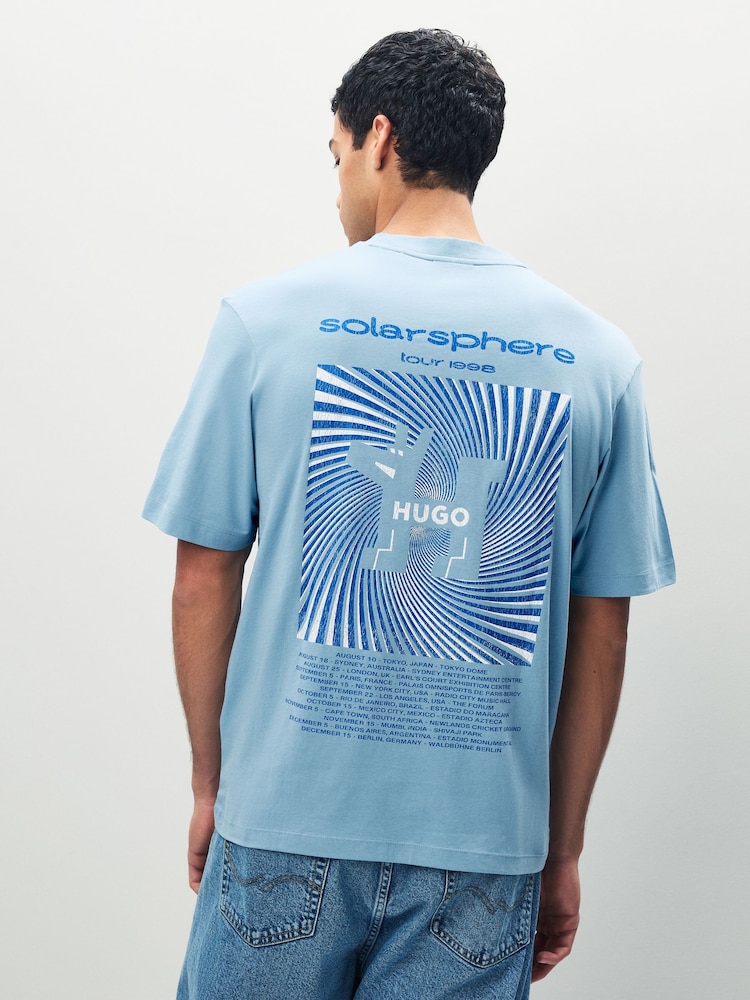 HUGO Blue Dog Print T-Shirt - Image 1 of 6 HUGO Blue Dog Print T-Shirt - Image 1 of 6